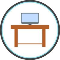 Workspace Flat Circle Icon vector