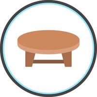 Coffee Table Flat Circle Icon vector
