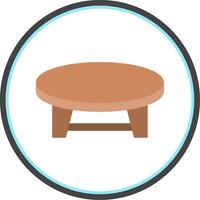 Coffee Table Flat Circle Icon vector