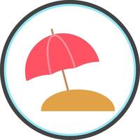 Summer Flat Circle Icon vector