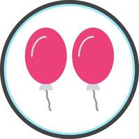 Balloons Flat Circle Icon vector