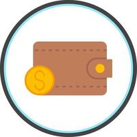 Purse Flat Circle Icon vector