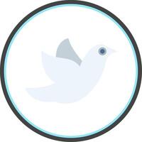 Dove Flat Circle Icon vector