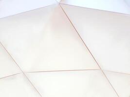 Closeup and crop abstract white background with geometric shape and lights refection. photo