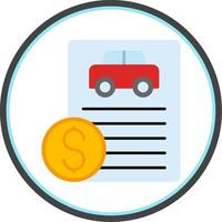 Car Loan Flat Circle Icon vector