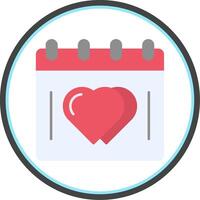 Wedding Day Flat Circle Icon vector