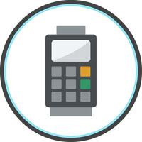Card Reader Flat Circle Icon vector