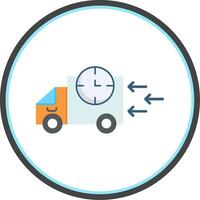 Fast Delivery Flat Circle Icon vector