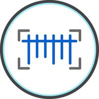 Barcode Flat Circle Icon vector
