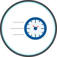 Fast Time Flat Circle Icon vector