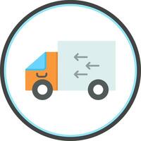 Delivery Flat Circle Icon vector