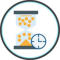 Hourglass Flat Circle Icon vector