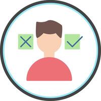Decision Making Flat Circle Icon vector