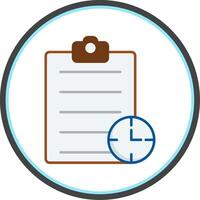 Waiting List Flat Circle Icon vector