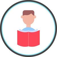 Student Flat Circle Icon vector
