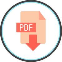 descargar pdf plano circulo icono vector