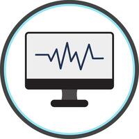 Frequency Flat Circle Icon vector