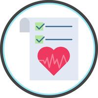 Health Graph Flat Circle Icon vector