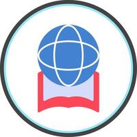 Global Education Flat Circle Icon vector