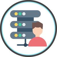 Data Scientist Flat Circle Icon vector