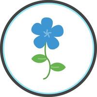 Dogbane Flat Circle Icon vector