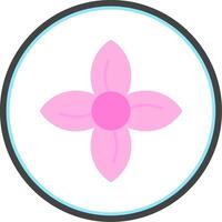 Clematis Flat Circle Icon vector