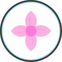 Clematis Flat Circle Icon vector