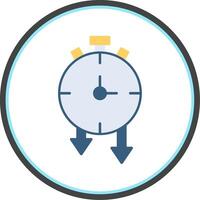 Timer Flat Circle Icon vector