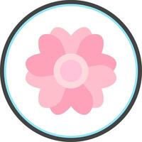 sakura plano circulo icono vector