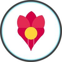Crocus Flat Circle Icon vector