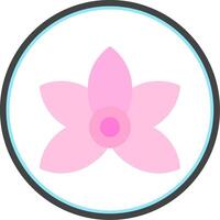Lily Flat Circle Icon vector
