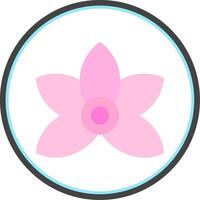 Lily Flat Circle Icon vector