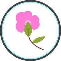 Orchid Flat Circle Icon vector