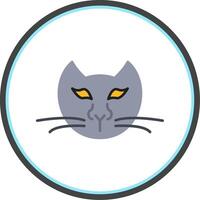 gato plano circulo icono vector