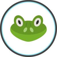 Frog Flat Circle Icon vector