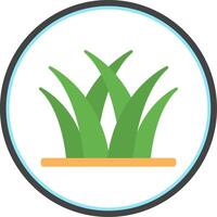 Grass Flat Circle Icon vector