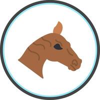 caballo plano circulo icono vector