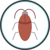 Cockroach Flat Circle Icon vector