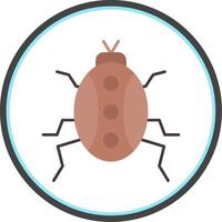 Bug Flat Circle Icon vector