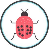 Beetle Flat Circle Icon vector