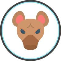 Hyena Flat Circle Icon vector