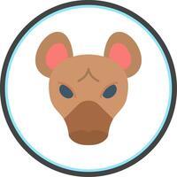 Hyena Flat Circle Icon vector