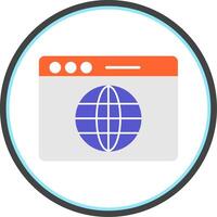 Web Flat Circle Icon vector