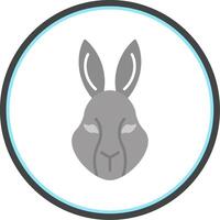 Rabbit Flat Circle Icon vector