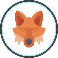 Fox Flat Circle Icon vector
