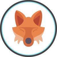 Fox Flat Circle Icon vector