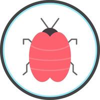 Bug Flat Circle Icon vector