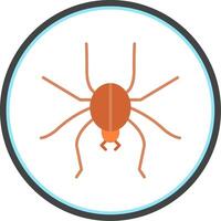 Spider Flat Circle Icon vector