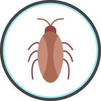 Cockroach Flat Circle Icon vector