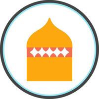 Islamic Architecture Flat Circle Icon vector